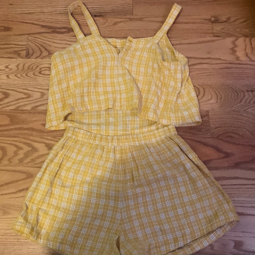 Yellow matching romper set